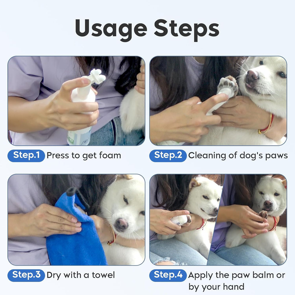 Application of Leopong paw balm on dog nose