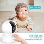 White puppy cam with phone application connectivity for pet monitoring