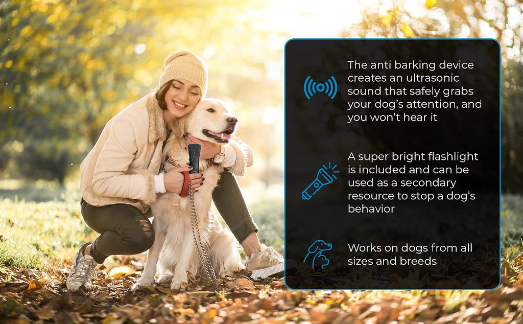 Ultrasonic Dog Bark Deterrent & Behavior Corrector - Stop Barking, Jumping, Aggression Without Yelling -Just Point & Press! Backed by Kevin Harrington from Shark Tank (Bark Begone Classic) - Image 9