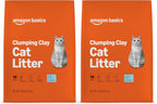 Cat litter being poured into a tray showing low dust