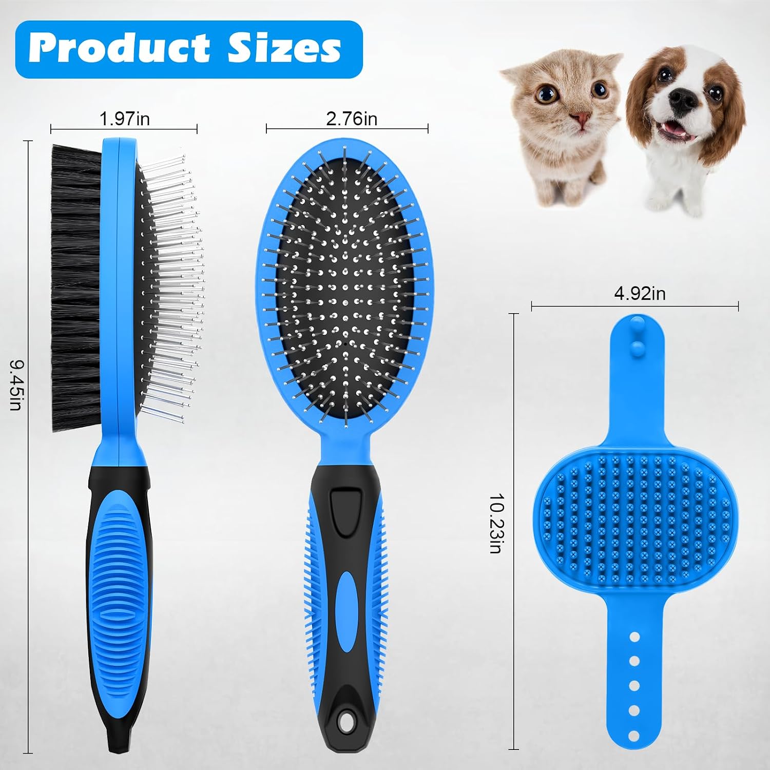 Blue UGNEL pet grooming tools packaging and components
