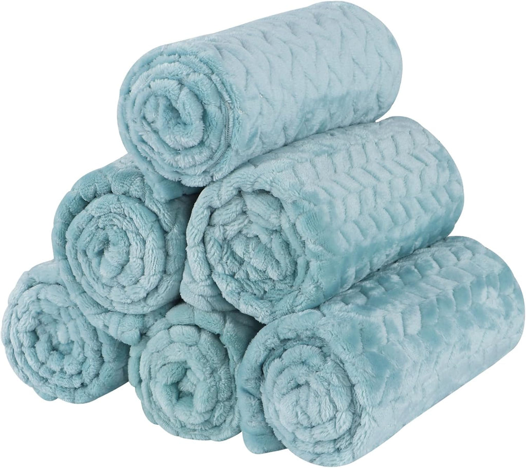 BVAGSS 6 Pack Small Dog Blanket, Super Soft Warm Pet Cover Blankets, Paw Print Puppy Fleece Flannel Blanket for Small Medium Dogs and Cats MW003 - Image 14