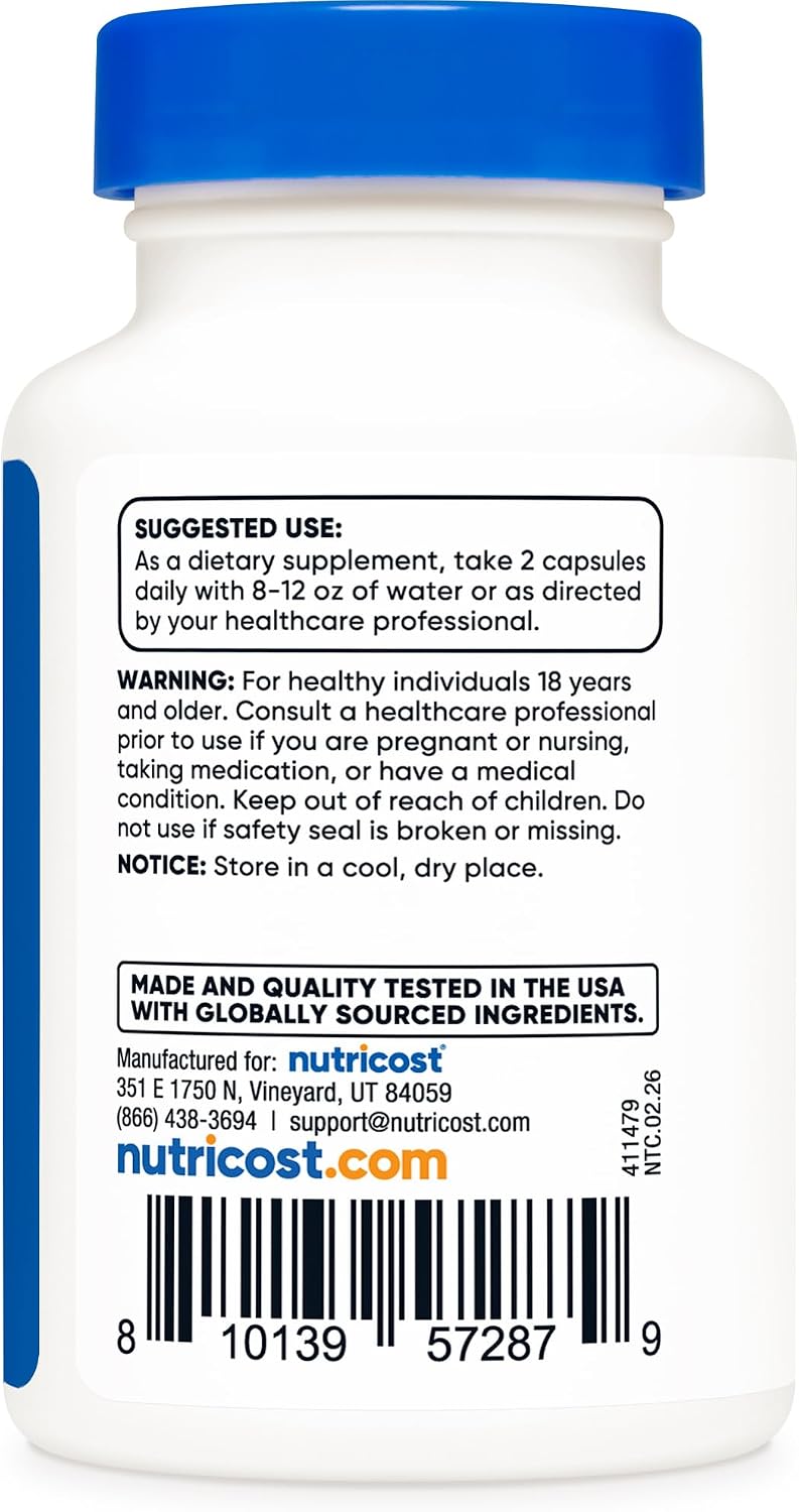 Nutricost Berberine HCl (1,200mg) 60 Capsules, 30 Servings - Image 2