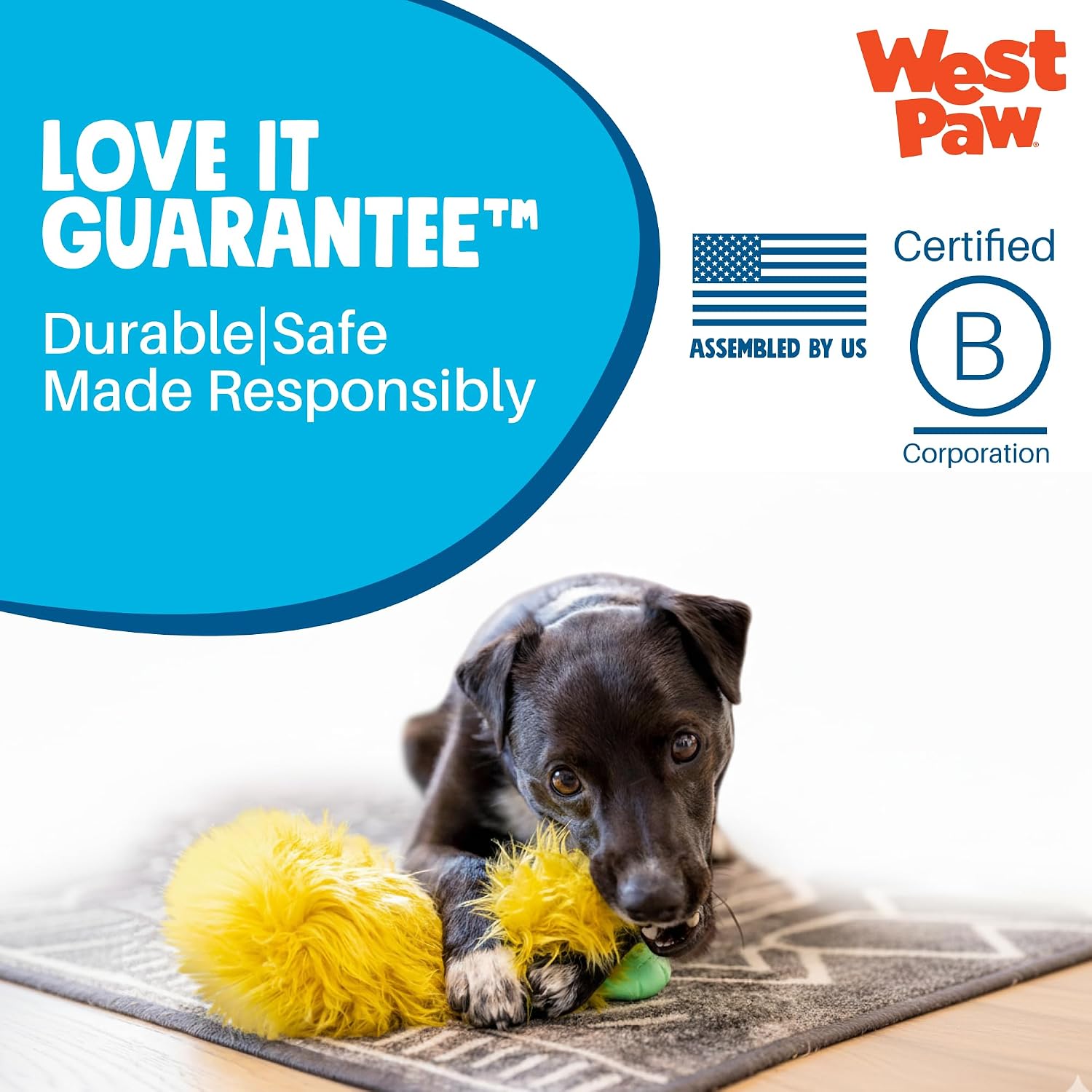 WEST PAW Rowdies Rolf Durable Plush Dog Toy with HardyTex Reinforced Seams Engaging Squeaker with Soft Cuddly Exterior Hand Sewn and Finished in Bozeman Montana for Dogs - Seafoam - Image 7