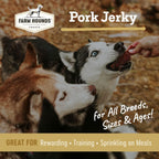 Farm Hounds premium natural pork jerky strips