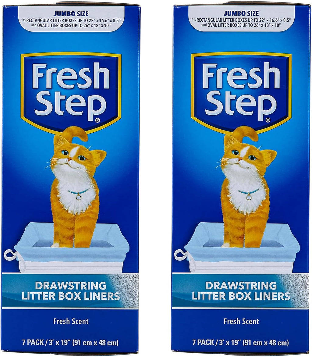 Fresh Step Drawstring Cat Litter Box Liners, Scented Heavy Duty Kitty Litter Bags for Large Oval or Rectangle Pans, Helps Contain Odor and Mess, Easy Lift Out Cleanup, 30 x 17 in, 7 Count - Image 11