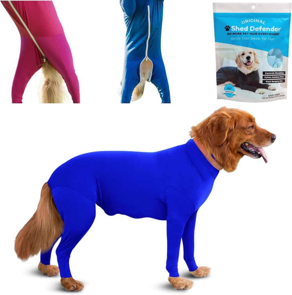 Shed Defender Original Dog Onesie for Shedding Control - Seen on Shark Tank, Lightweight Breathable Dog Suit, Bodysuit for Dogs, Recovery Suit, Anxiety Relief, Full Coverage, Easy On/Off, Dog Jumpsuit - Image 13
