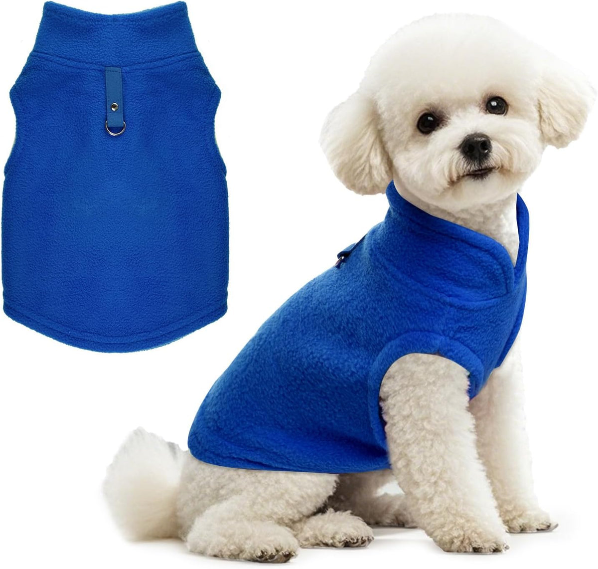 Rbenxia cozy polar fleece pullover walking outfit for small dogs
