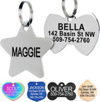 GoTags Stainless Steel Pet ID Tags, Personalized Dog Tags and Cat Tags, up to 8 Lines of Custom Text, Engraved on Both Sides, in Bone, Round, Heart, Bowtie and More (Dog Bone, Regular (Pack of 1)) - Image 15