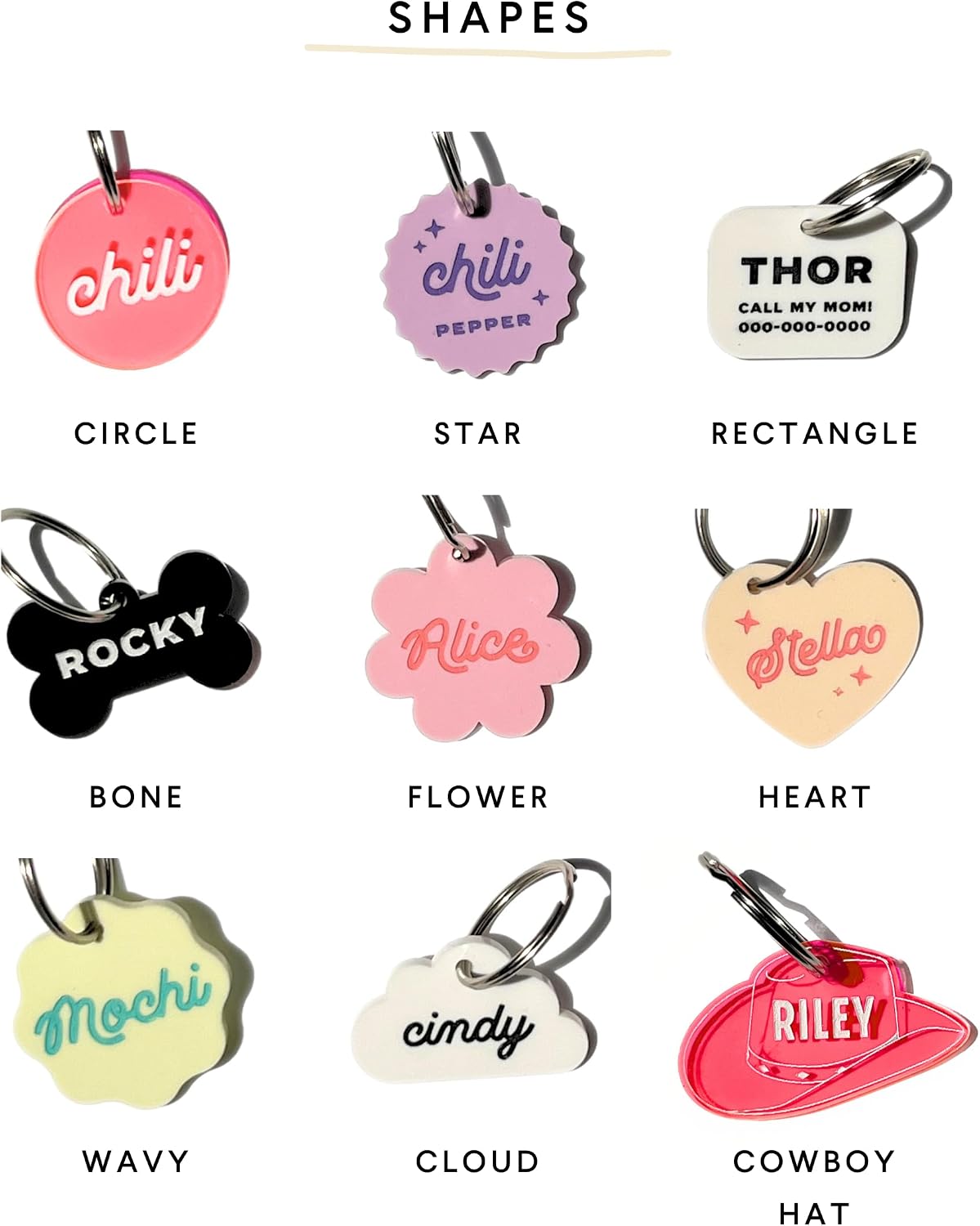 Lightweight cat collar pendant with stainless steel ring close up