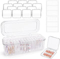 Conbola press on nail organizer front view of clear acrylic storage set