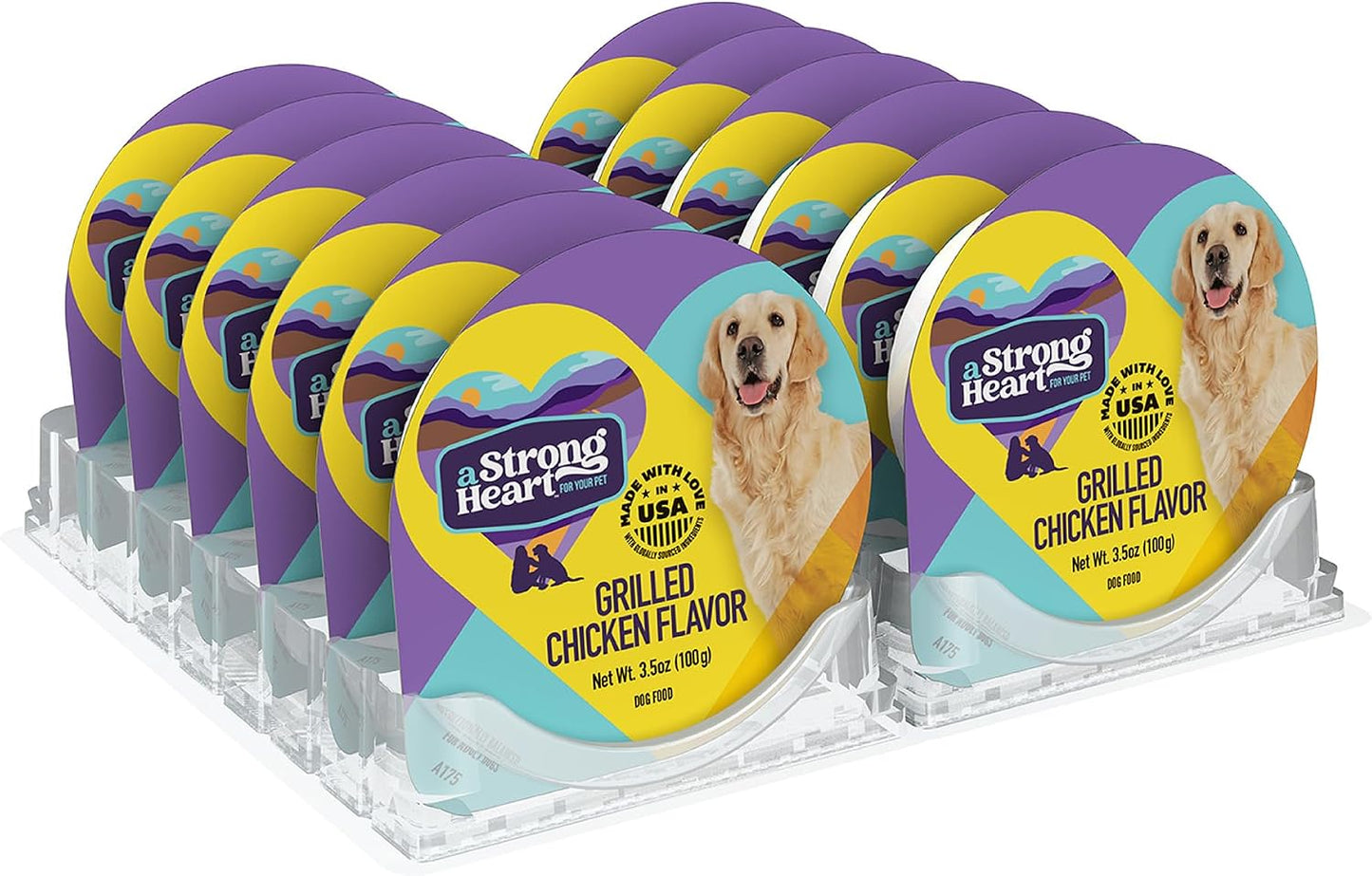 A Strong Heart Wet Dog Food Cups, Porterhouse Steak Flavor - 3.5 oz Cups (Pack of 12), Made in The USA with Real Beef - Image 12