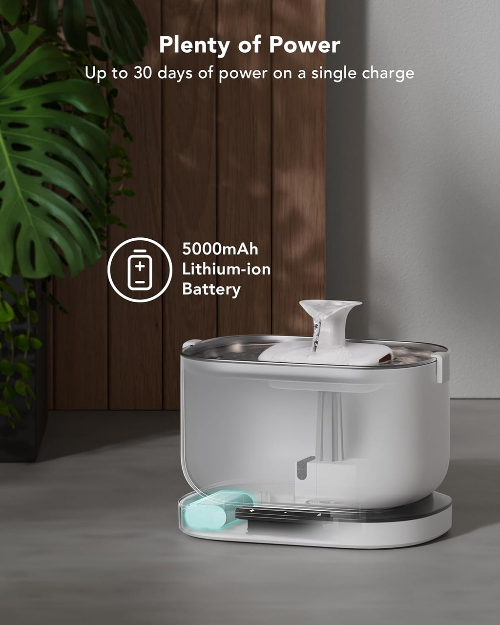 Petlibro rechargeable battery pack and charging base detail