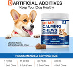 Strellalab natural hemp calming soft treats for behavior management in dogs
