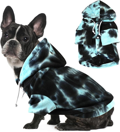 Mklhgty Tie Dye Dog Hoodie, Winter Coat for Small Dogs - Ultra-Soft Adjustable Warm Hood, Breathable Comfort Fabric for Daily Use - Image 14