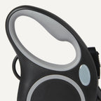 Reflective nylon tape detail on retractable dog leash