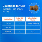 Close up view of the easy to chew maximum strength joint supplement pieces