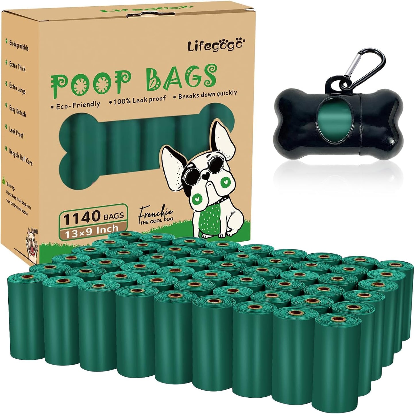 Lifegogo multi purpose cat litter and puppy trash bags roll variant.