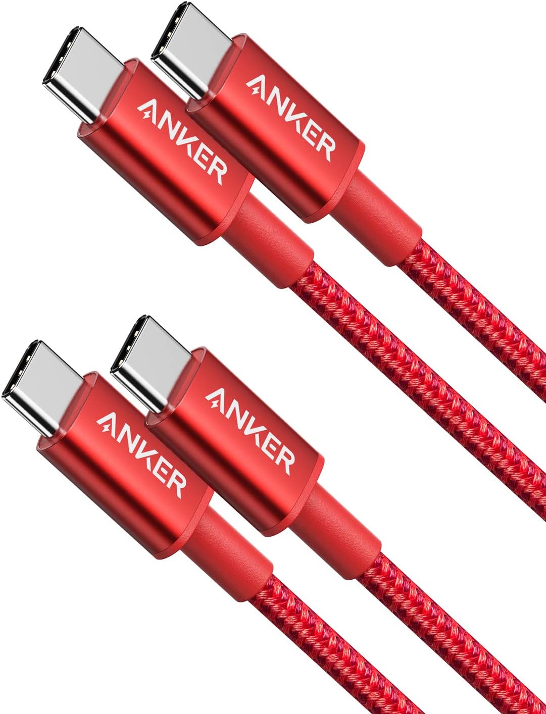 Anker double braided nylon charging cable showcasing its flexible and heavy duty build.