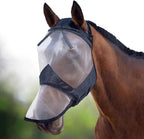 Harrison Howard CareMaster Horse Fly Mask Large Eye Space Full Face No Ears Moonlight Silver Large Full Size - Image 9