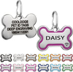 CoolDogs Stainless Steel Enamel Pet ID Tags for Dogs and Cats, Personalized Dog Tags,Cat Tags,Custom Engraved Dog Name Tag,Cat Name Tag with up to 5 Lines of Text on Both Sides (Blue, Large) - Image 9