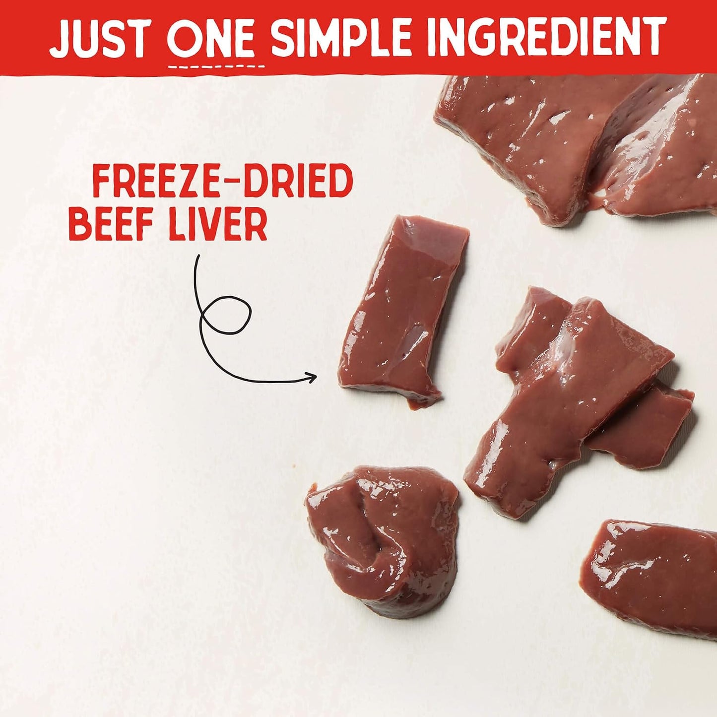 Stella and Chewys high protein raw beef liver treats side angle package shot