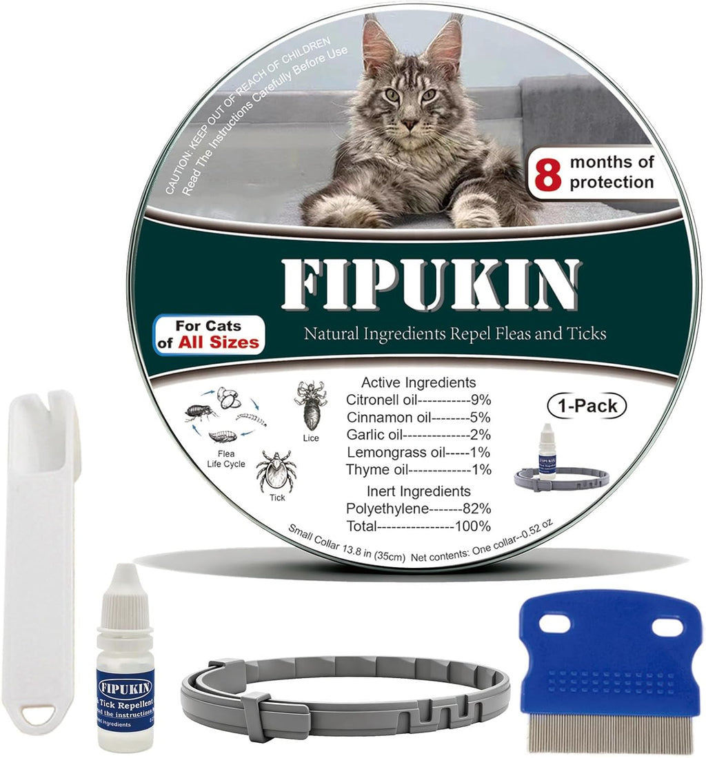 Natural essential oil pest repellent collar for cats