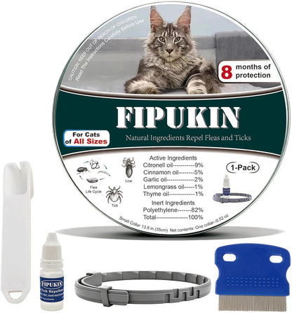 Natural essential oil pest repellent collar for cats