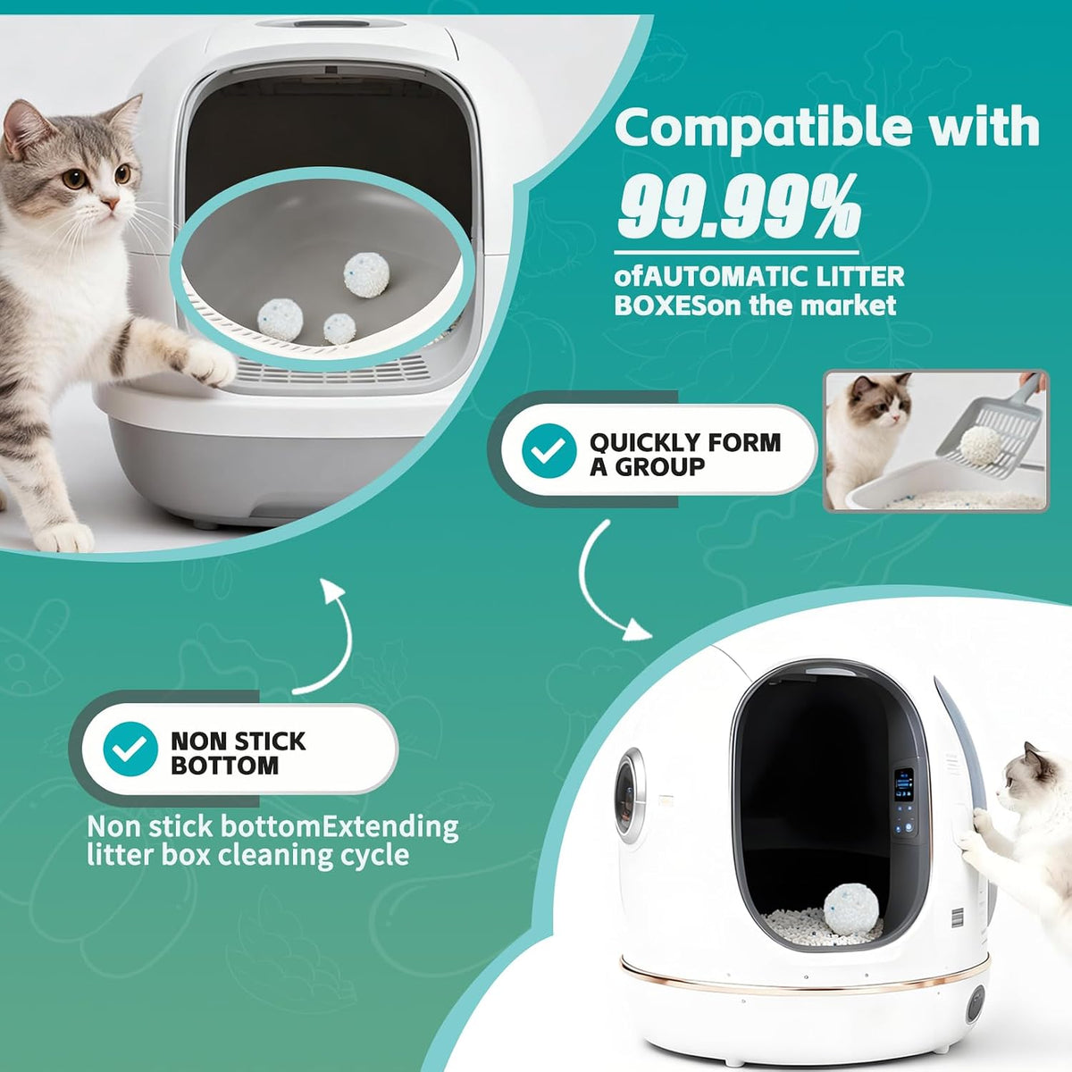 Moonforest cat litter charcoal odor control diagram
