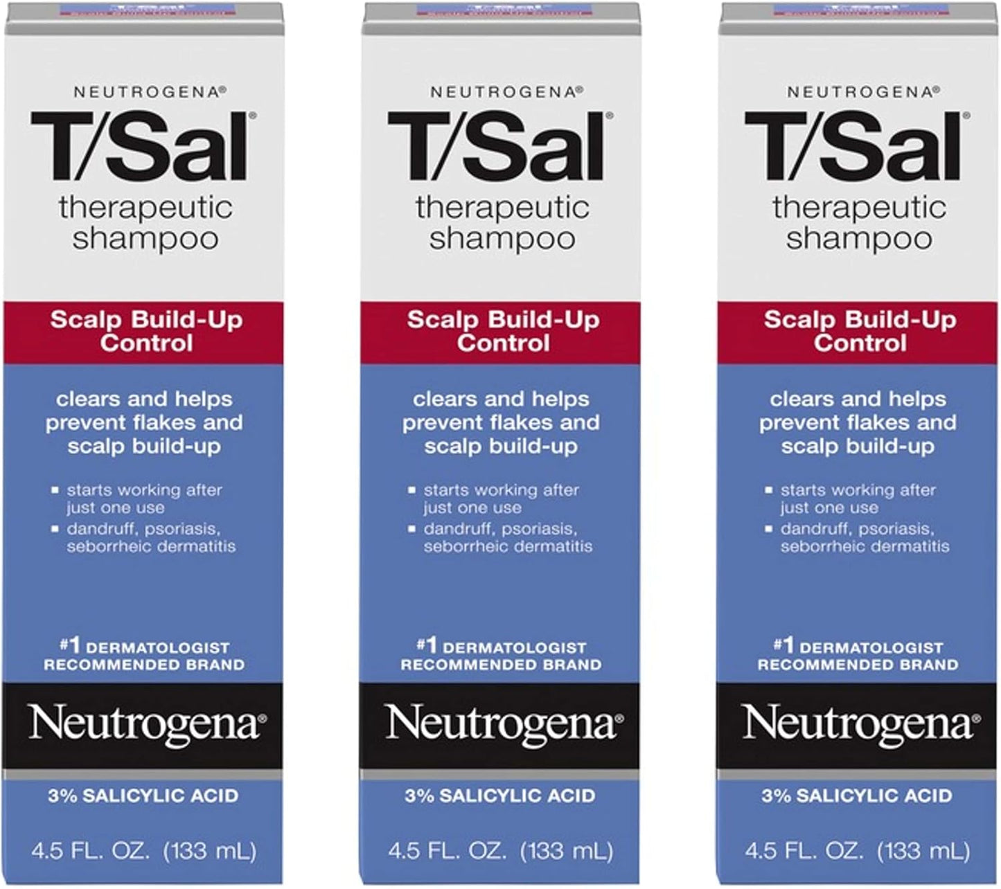 Neutrogena T/Sal Therapeutic Shampoo, Scalp Build-Up Control 4.5 oz, 130 fl oz - Image 14