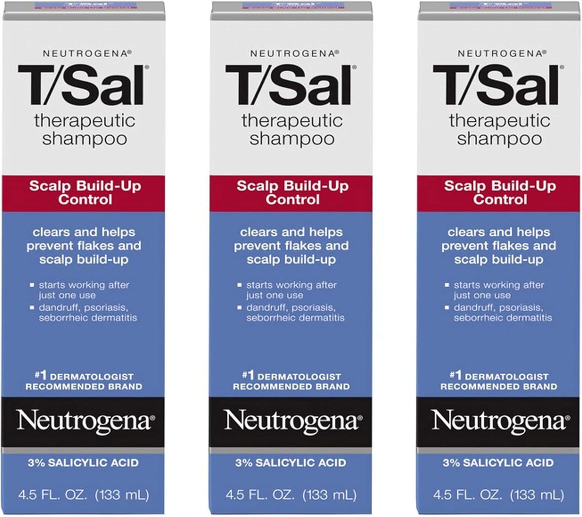 Neutrogena T/Sal Therapeutic Shampoo, Scalp Build-Up Control 4.5 oz, 130 fl oz - Image 14