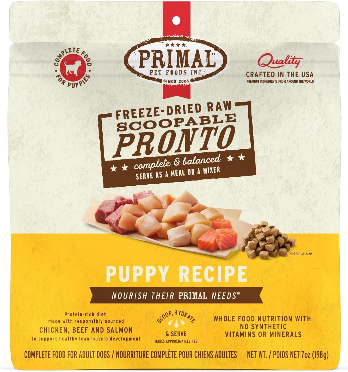 Primal Freeze Dried Dog Food, Pronto Mini Nuggets, Beef; Scoop & Serve, Complete & Balanced Meal; Also Use as Topper or Treat; Premium, Healthy, Grain Free High Protein Raw Dog Food (25 oz) - Image 11