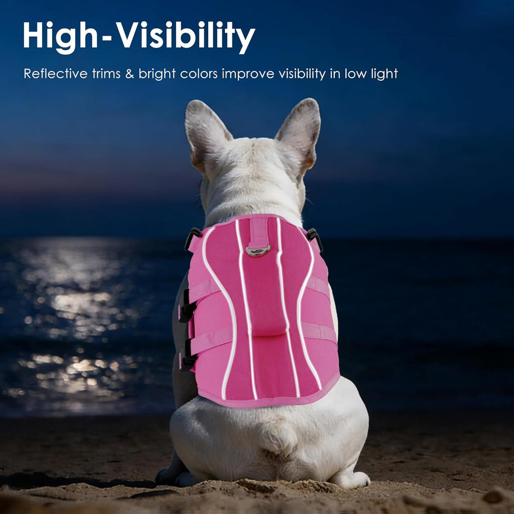 Thickened buoyancy foam panels inside high quality dog life jacket