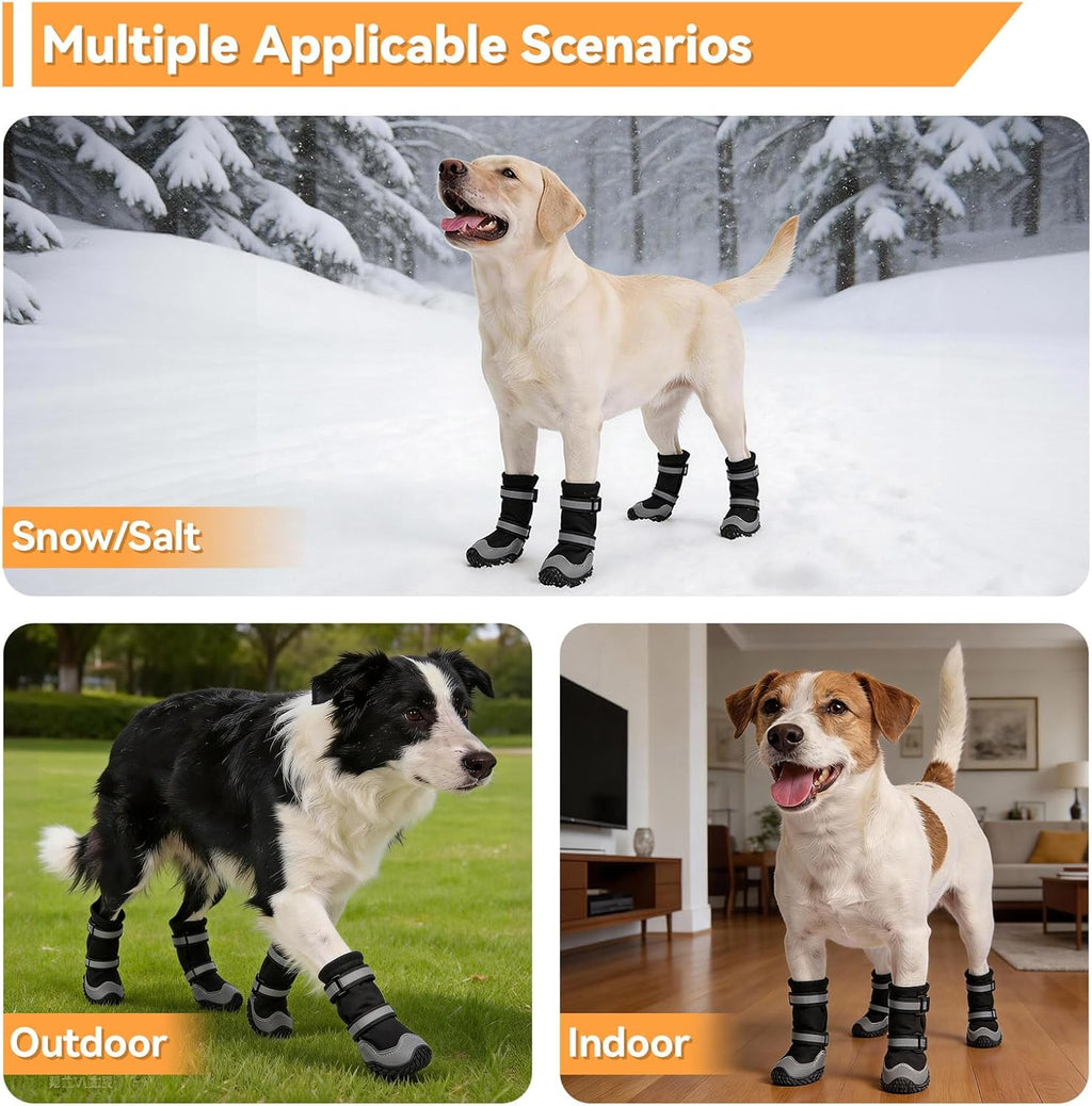 Dimicoo pet paw protectors showing fleece lining