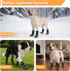 Dimicoo pet paw protectors showing fleece lining