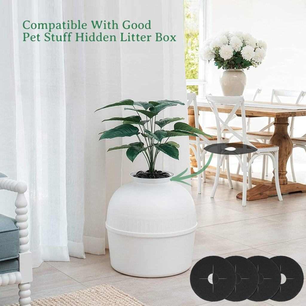 Pack of four Useamie activated carbon replacement filters laid out clearly on a clean background.