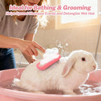 CLLGrocery pet massage and bonding brush close up of silicone nubs