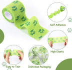 Threlaco vet wrap application on dog leg for injury care
