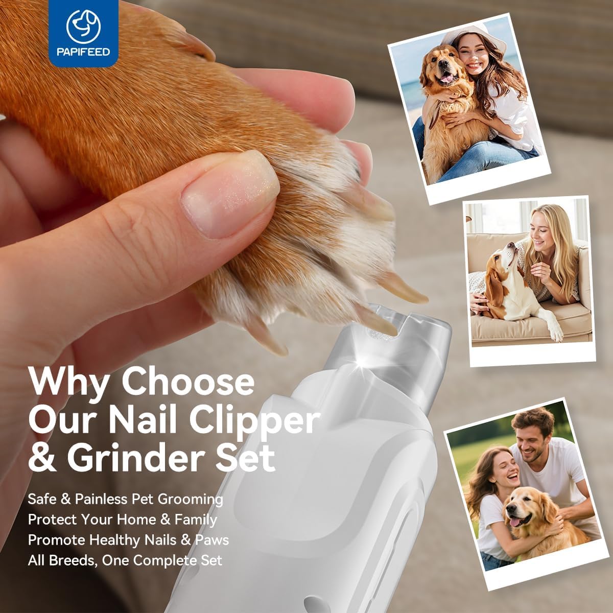 Papifeed pet grooming kit accessories and device