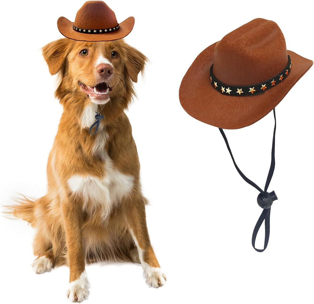 Dog Cowboy Hat Cat Cowboy Hat Pet Cowboy Costume Mini Cowboy Hat for Dogs Cat Holiday Halloween Pet Party Decoration (Pink, Small) - Image 12