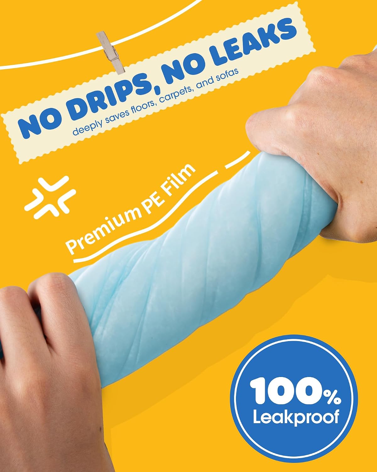 Extra large thirty four by twenty eight inches dog training pads spread out on hardwood floor