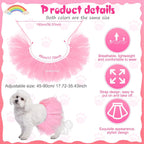 Locmeo pet ballerina dress adjustable satin strap detail close up
