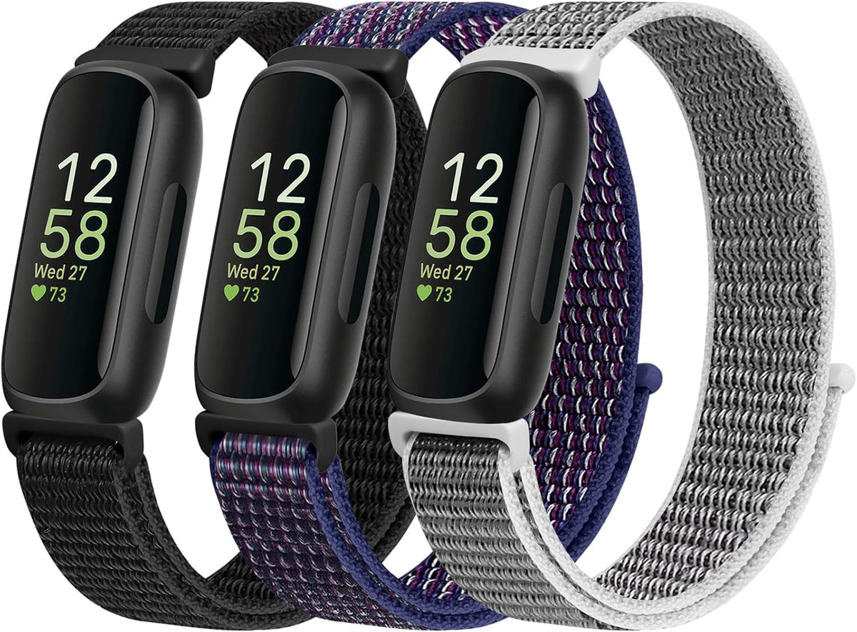 Nylon Bands Compatible for Fitbit Inspire 3/Inspire 2/Inspire/Inspire HR/Ace 3/Ace 2 Bands, Breathable Sport Replacement Straps Soft Adjustable Solo Loop Nylon Wristband for Women Men - Image 9