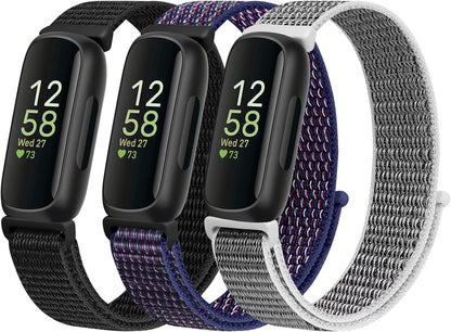 Nylon Bands Compatible for Fitbit Inspire 3/Inspire 2/Inspire/Inspire HR/Ace 3/Ace 2 Bands, Breathable Sport Replacement Straps Soft Adjustable Solo Loop Nylon Wristband for Women Men - Image 9