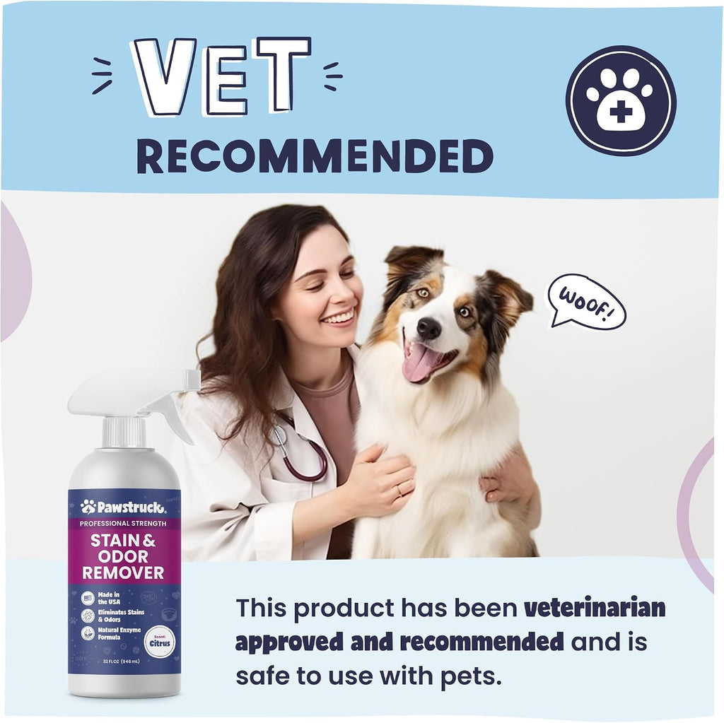 Pawstruck thirty two ounce cleaner bottle lifestyle presentation