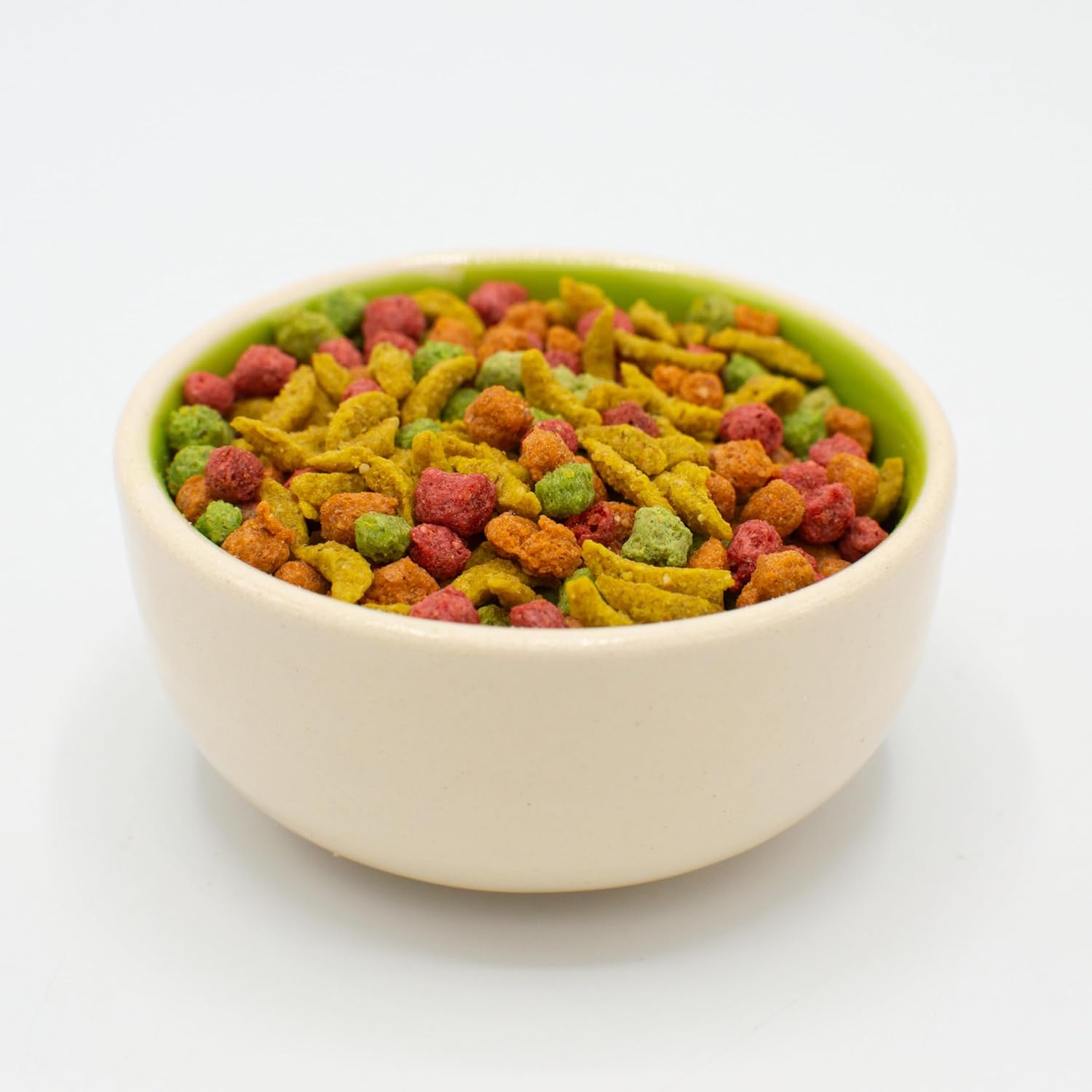 Small bowl filled with ZuPreem FruitBlend pellets for birds