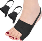 FOYOLO tailors bunion relief pads socks front view showing black sleeve construction.