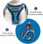 BOOMIBOO adjustable reflective dog vest close up on breathable air mesh