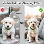 Pet hair remover stone cleaning a fabric sofa
