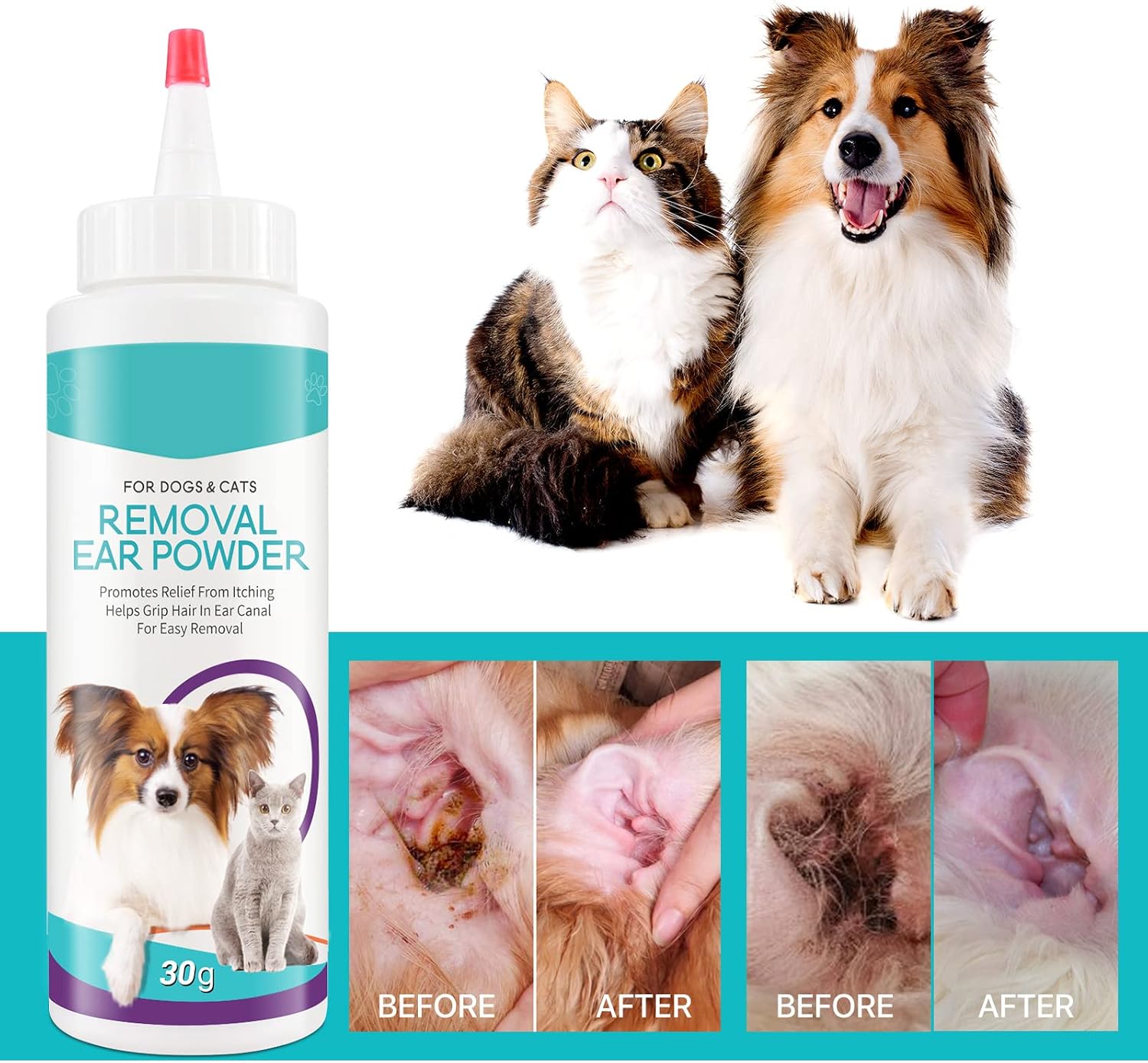 Brand logo and product details on Zixaok ear cleaner bottle